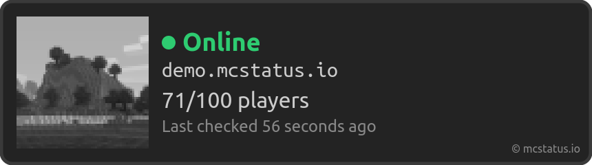 demo.mcstatus.io status widget