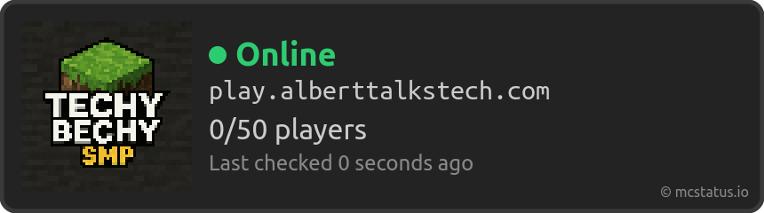 Server status image with player count and server icon