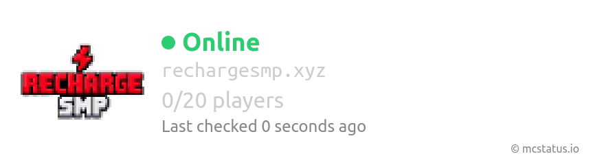 Recharge SMP live Minecraft server status