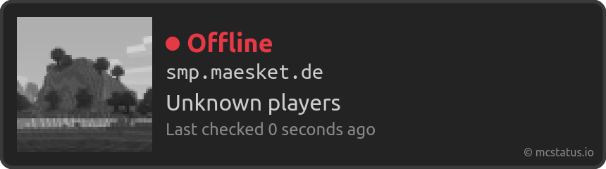 Minecraft server status widget