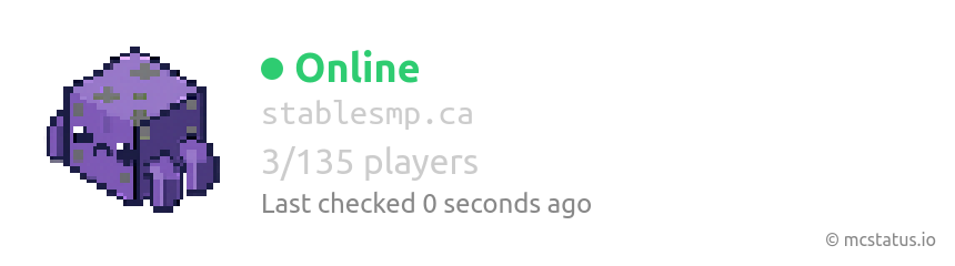 Live StableSMP player count and server status