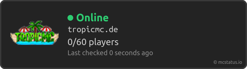TropicMC Server Status Widget